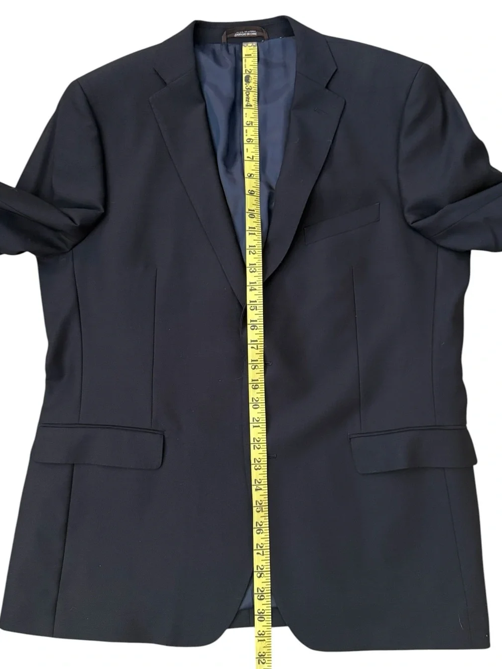Black Brown 1826 44R Wool Sport Coat Navy Blue Italian Fabric 2-Button Blazer